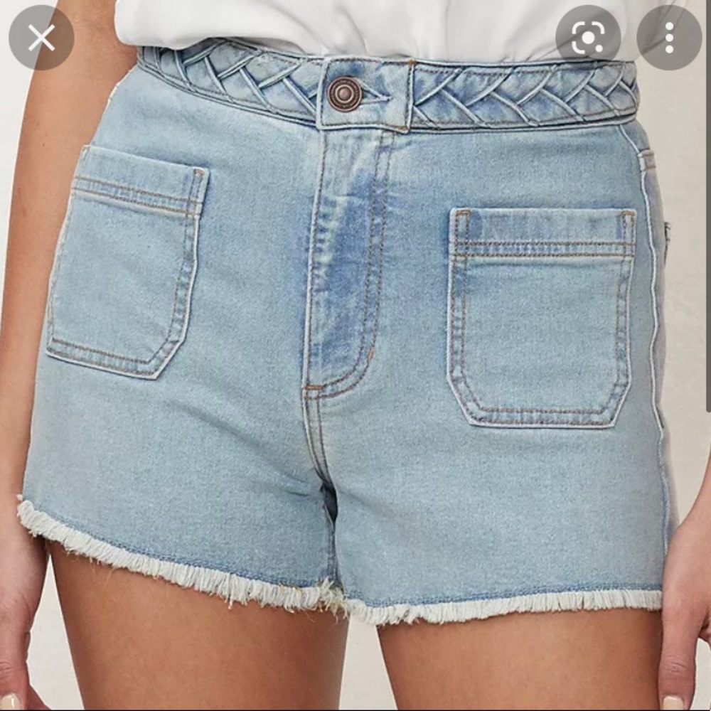 LC Lauren Conrad High Rise Cutoff Denim Shorts